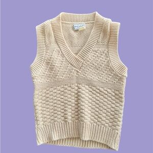 Women's Cream Sweater Vest